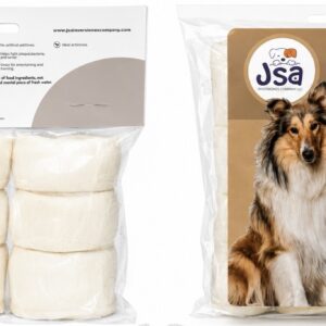 5-6 INCH JSA CHEEK ROLL NATURAL SKIN COLLAGEN FOR DOGS (2 UNITS)