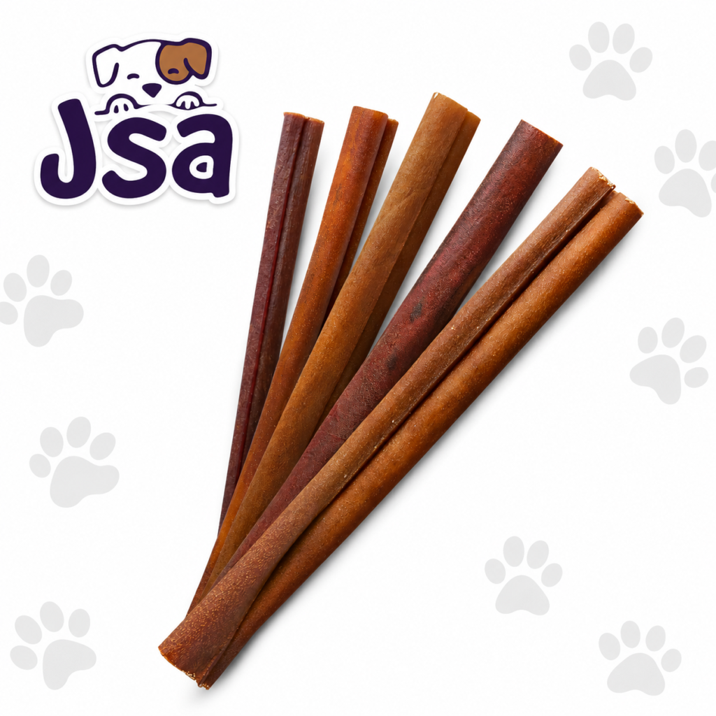 12 INCH JSA BOVINE SKIN COLLAGENE STICK NATURAL FOR DOGS (5 UNITS)