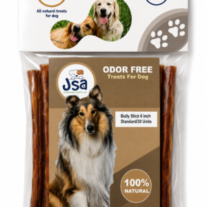 6 INCH JSA BULLY STICK STANDAR FOR DOGS (20 UNITS)