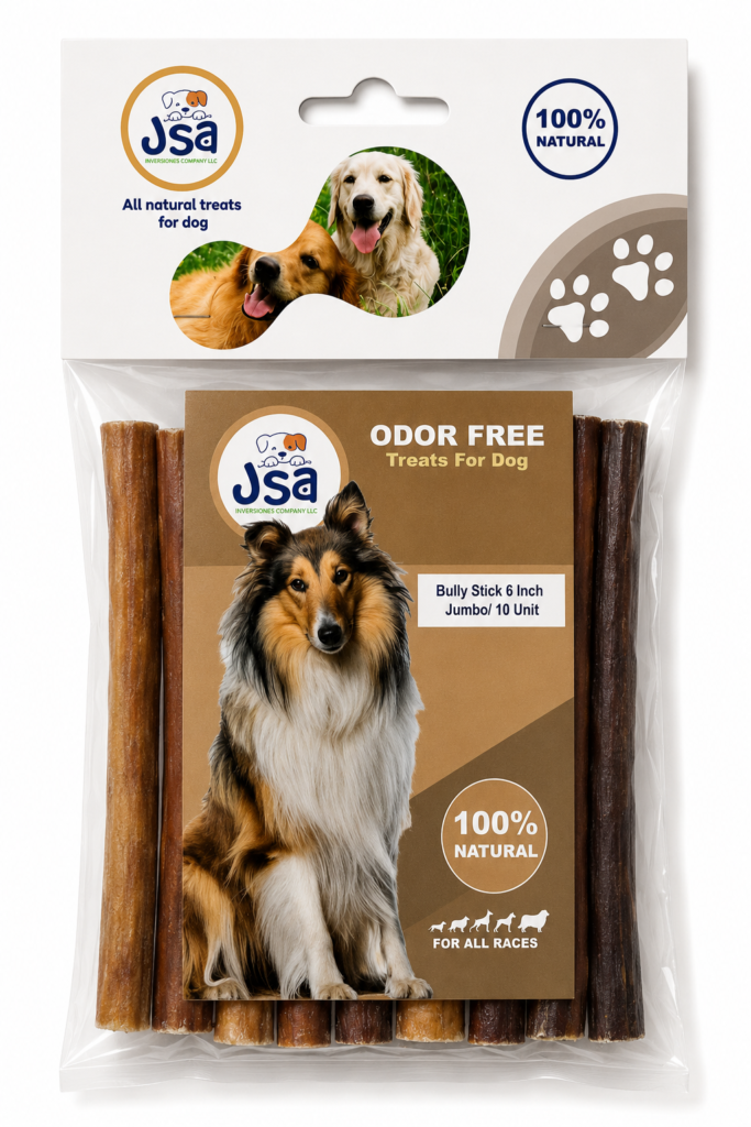 6 INCH JSA BULLY STICK JUMBO FOR DOGS (10 UNITS)