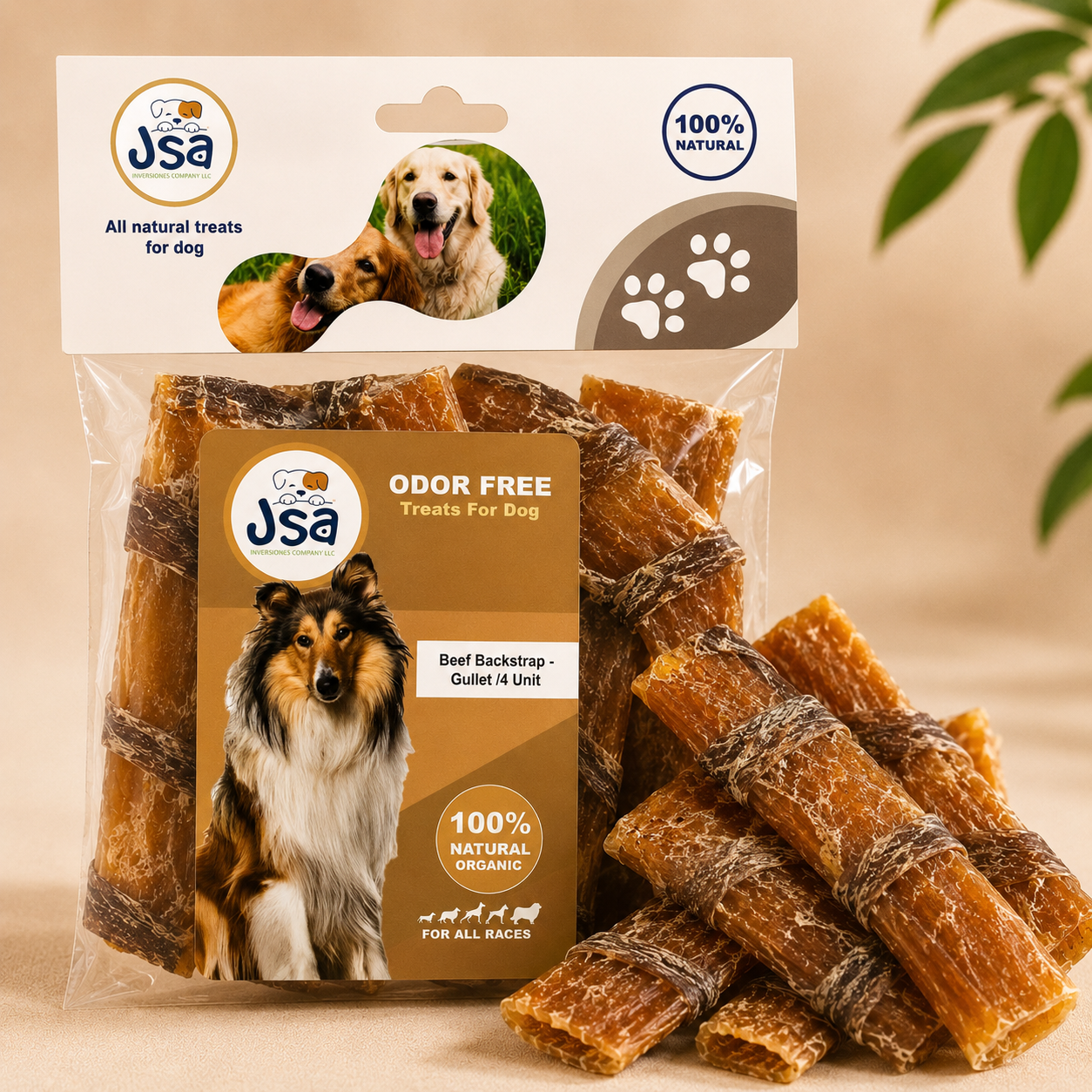 JSA BACKSTRAP WITH GULLET SNACKS FOR DOGS