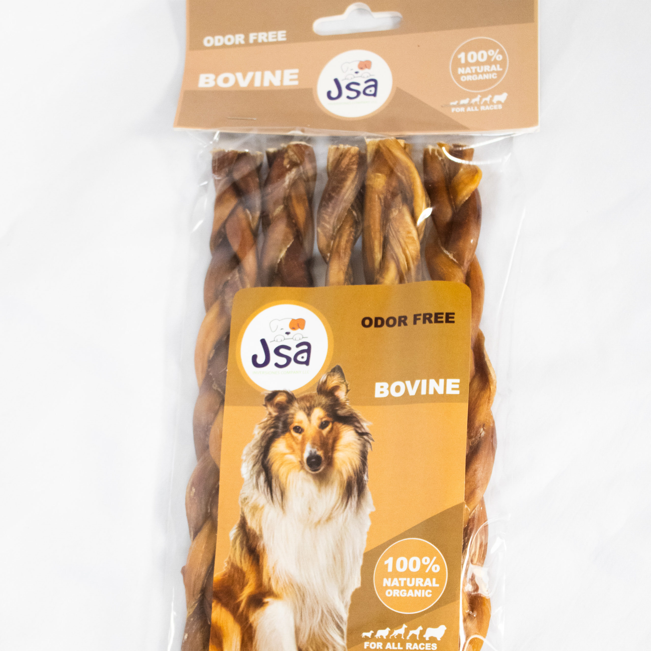 BULLY STICK BRAIDED STANDARD 12 INCH*3 UNITS