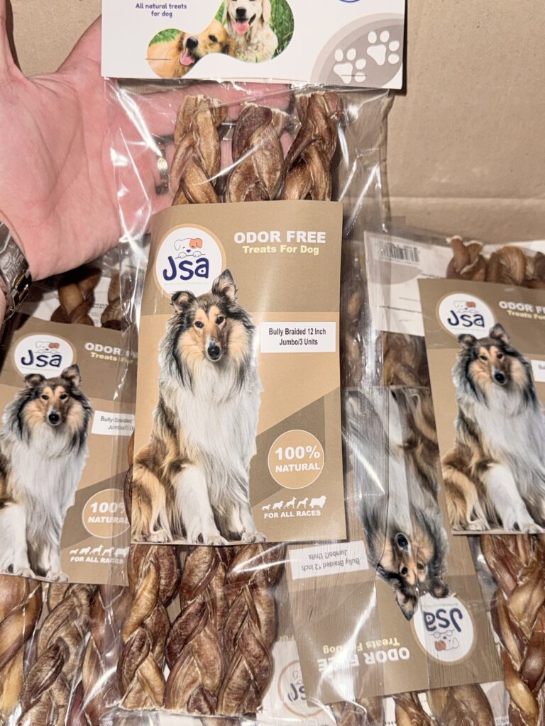 BULLY STICK BRAIDED JUMBO 12 INCH*3 UNITS