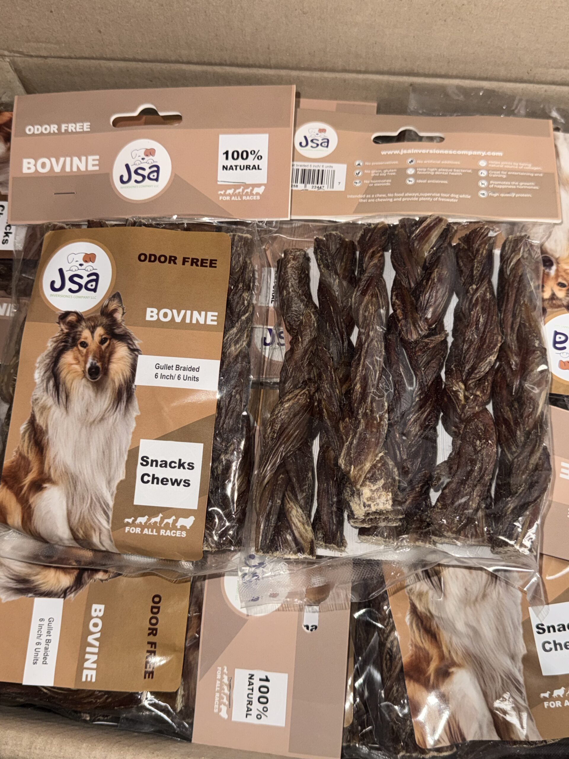 BEEF GULLET BRAIDED TASTY 12INCH *4 UNITS