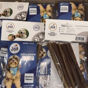 BOVINE SKIN COLLAGENE STICK NATURAL 6INCH*5 UNITS